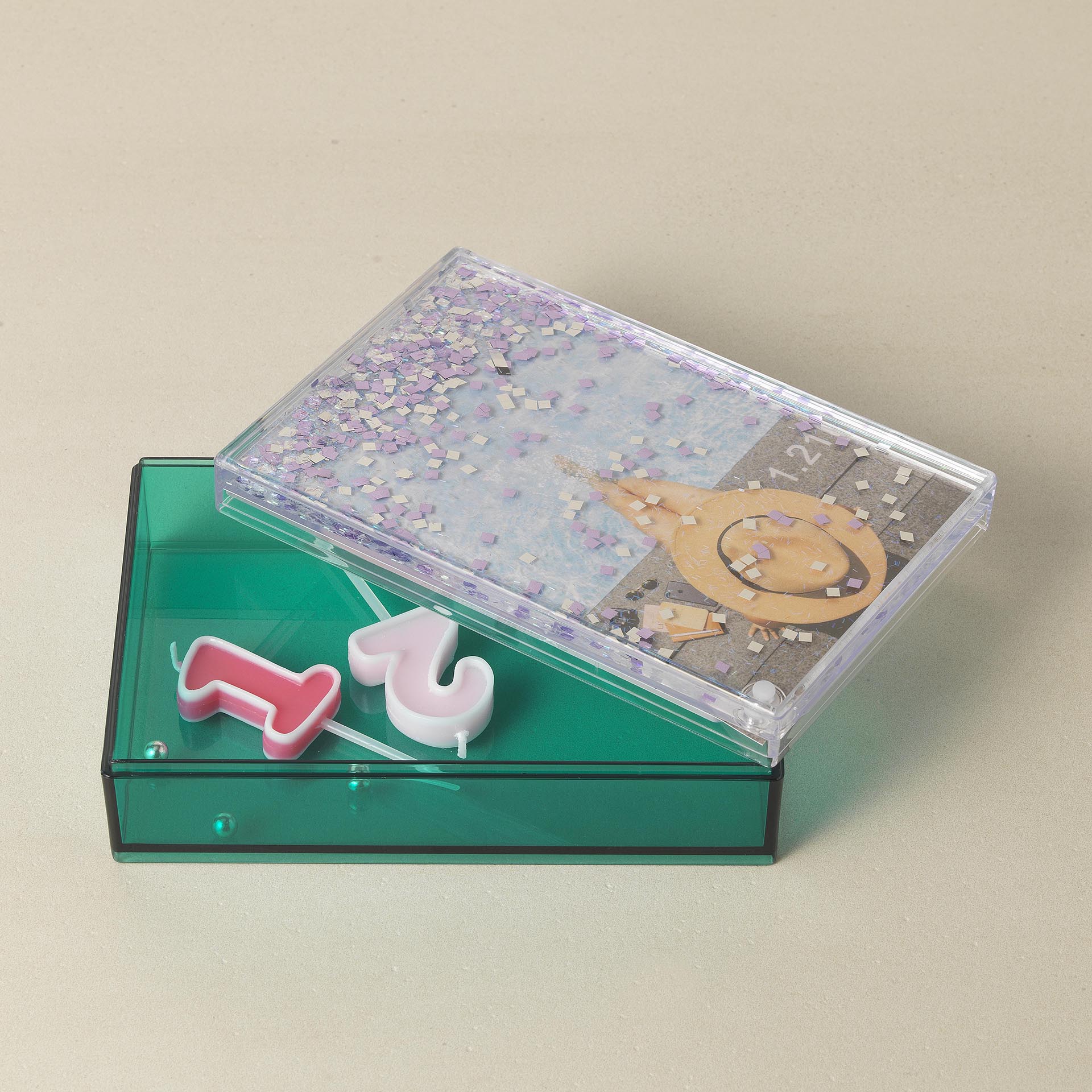 WB-1210 - RECTANGLE PHOTO GLITTER BOX