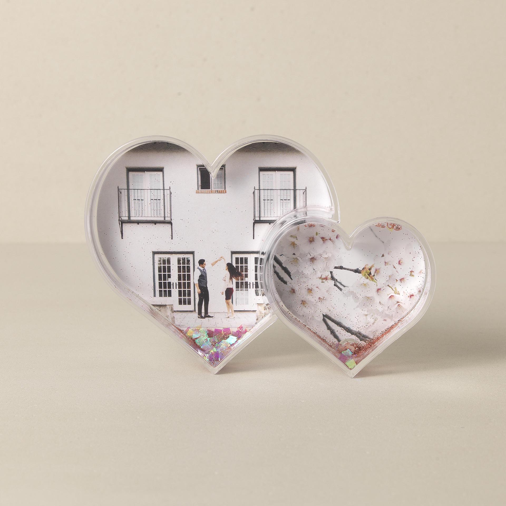 WB-1502 - PHOTO GLITTER HEART DUO