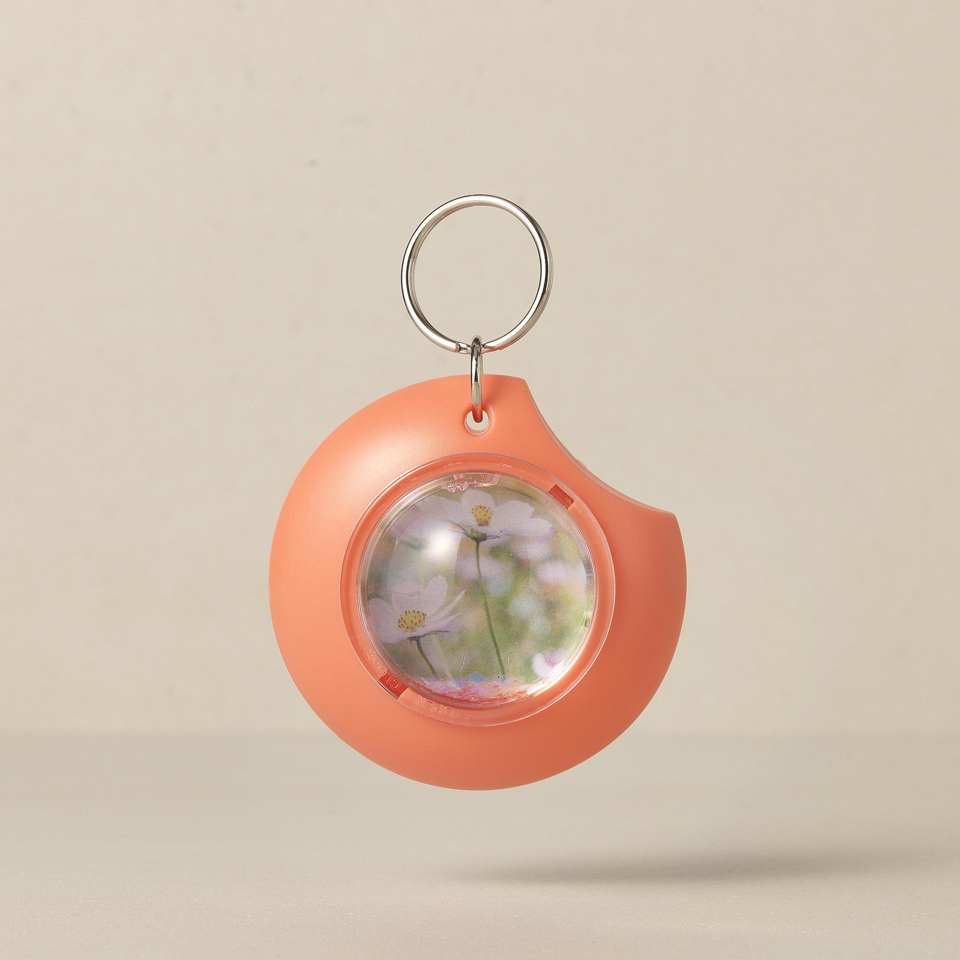 WKC-9002 - UFO PHOTO GLITTER KEYCHAIN